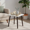 SOGA Home & Living Bundle – White Ceramic Table & Bronze Round Mirror Tray Organizer