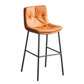 Iron Bar Chair with Backrest - Orange (75cm)