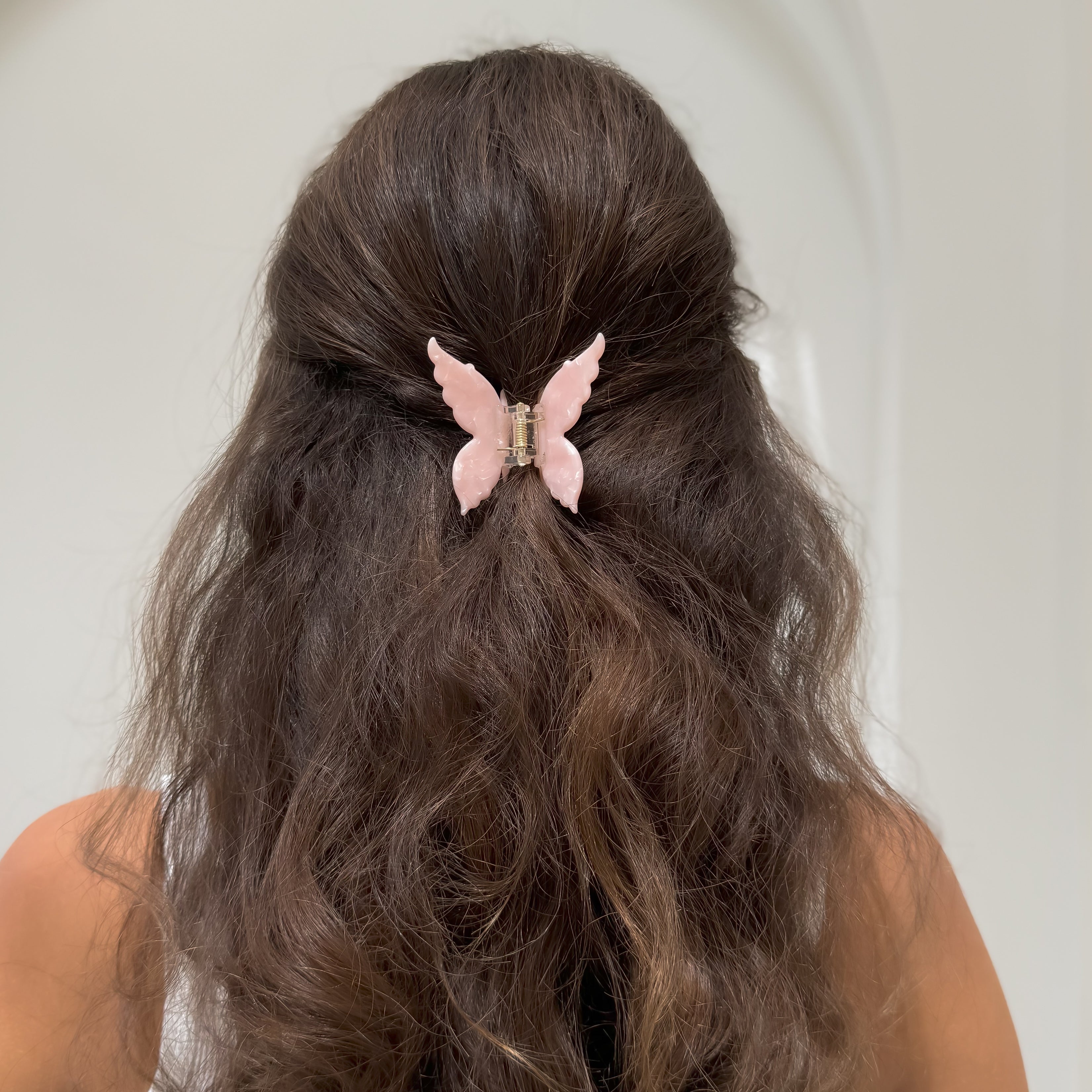 Ecofriendly Acetate Butterfly Claw - Sugar Pink-1