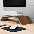 Premium Black Walnut Monitor Stand Riser with Underneath Storage