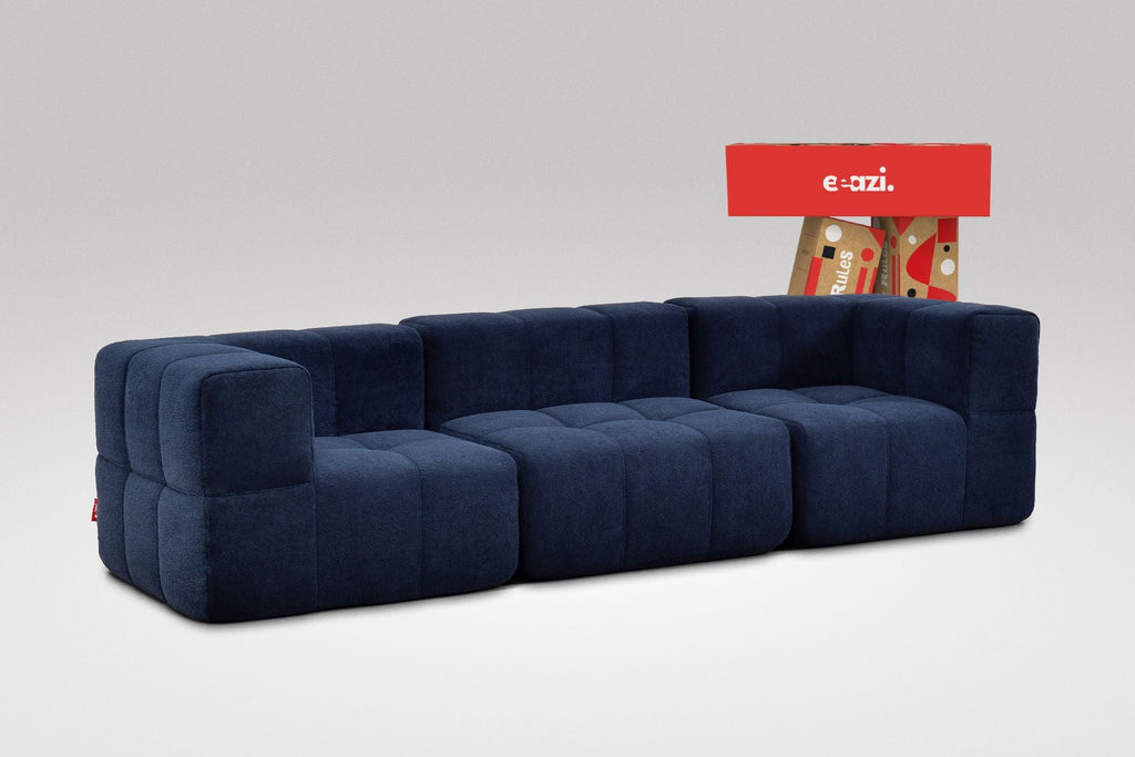 3-Piece Modular Sofa – Blue