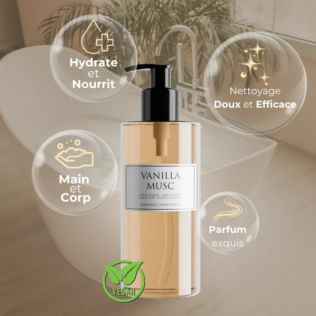VANILLA MUSC Savon Liquide de Luxe 300ml