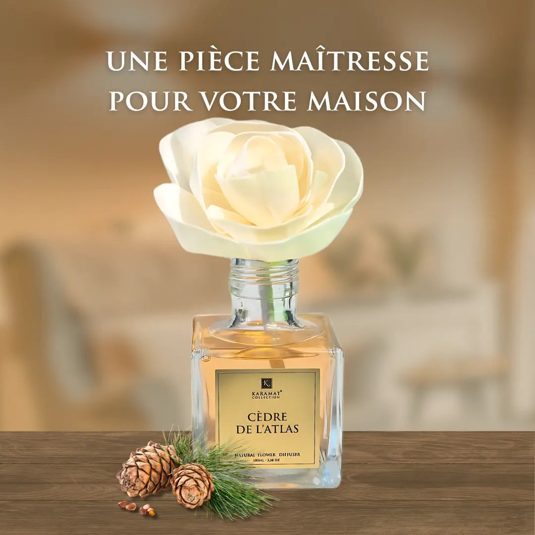 DIFFUSEUR À FLEURS 100ml – CÈDRE DE L’ATLAS
