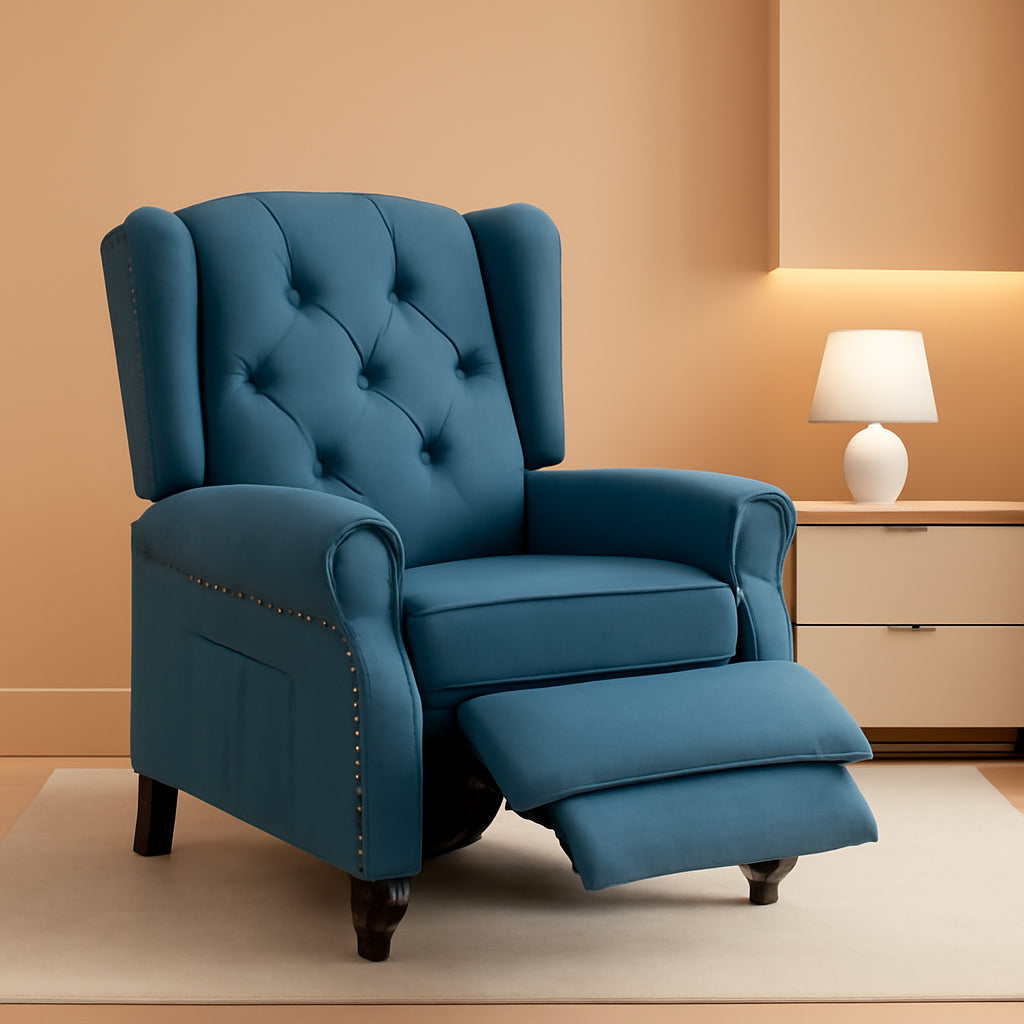 Wingback Recliner Chair With Massage And Heat Living Room