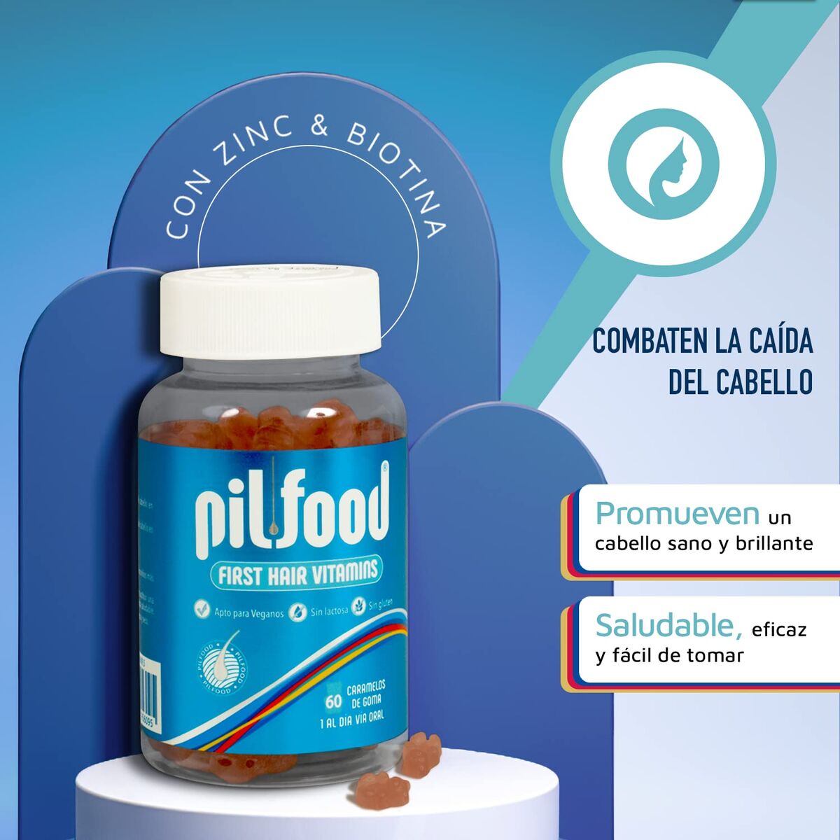 Food Supplement Pilfood FIRST HAIR VITAMINS 60 Gummies