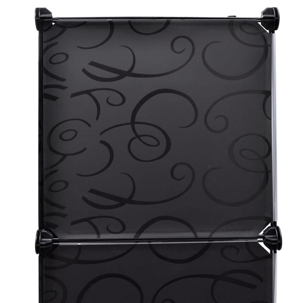vidaXL Modular Cabinet with 9 Compartments 14.6"x45.3"x59.1" Black and White