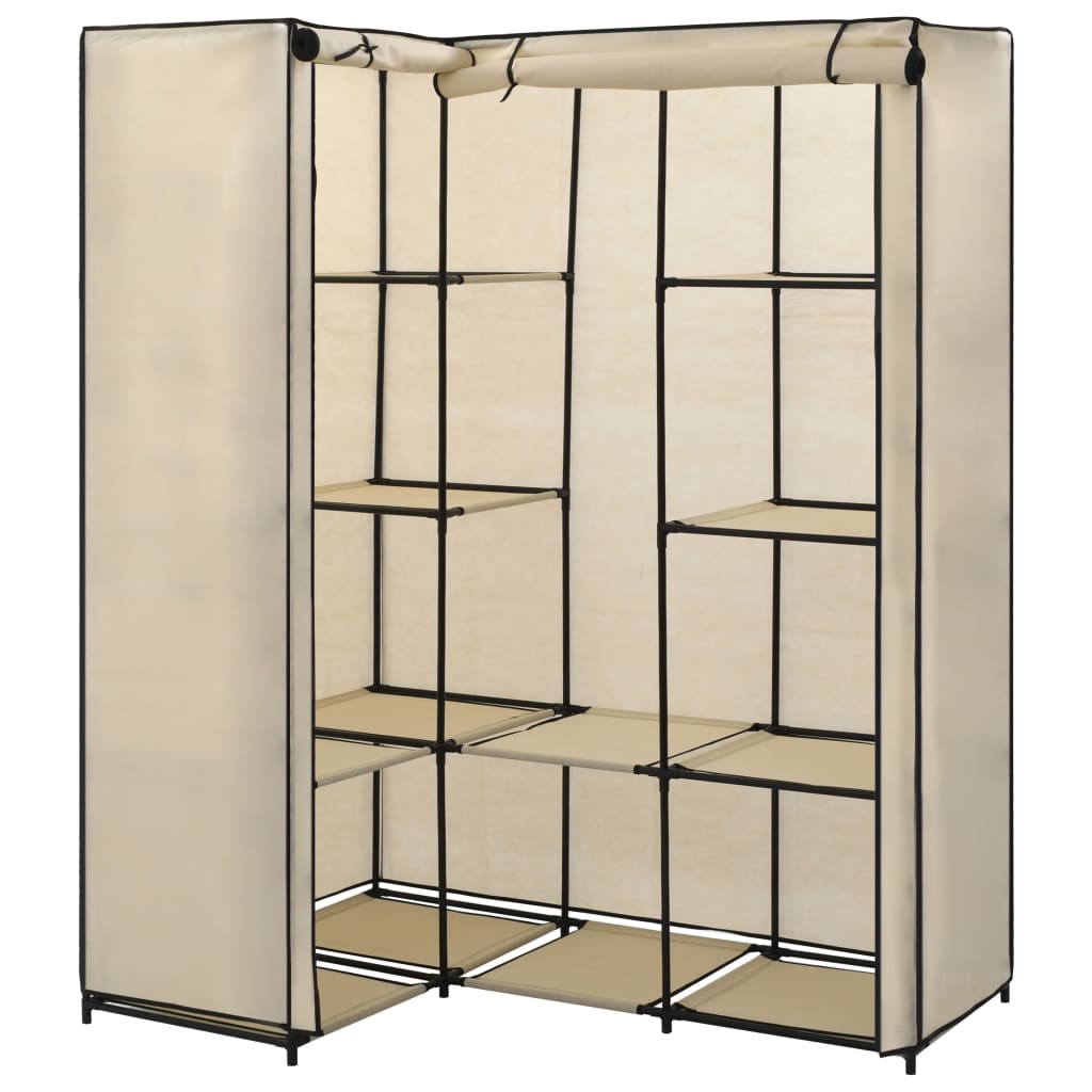 vidaXL Closet Corner Wardrobe Bedroom Closet Freestanding Clothing Rack Rail