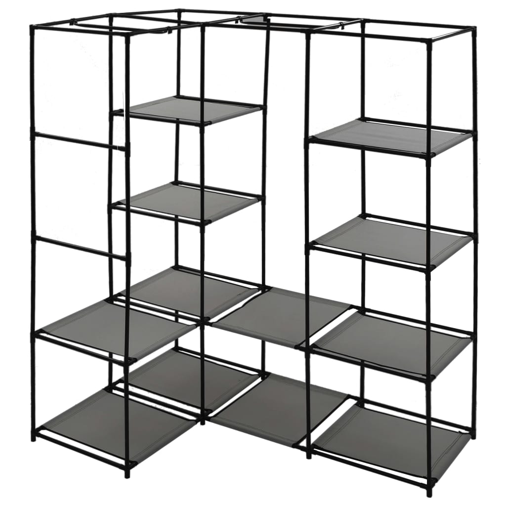 vidaXL Closet Corner Wardrobe Bedroom Closet Freestanding Clothing Rack Rail