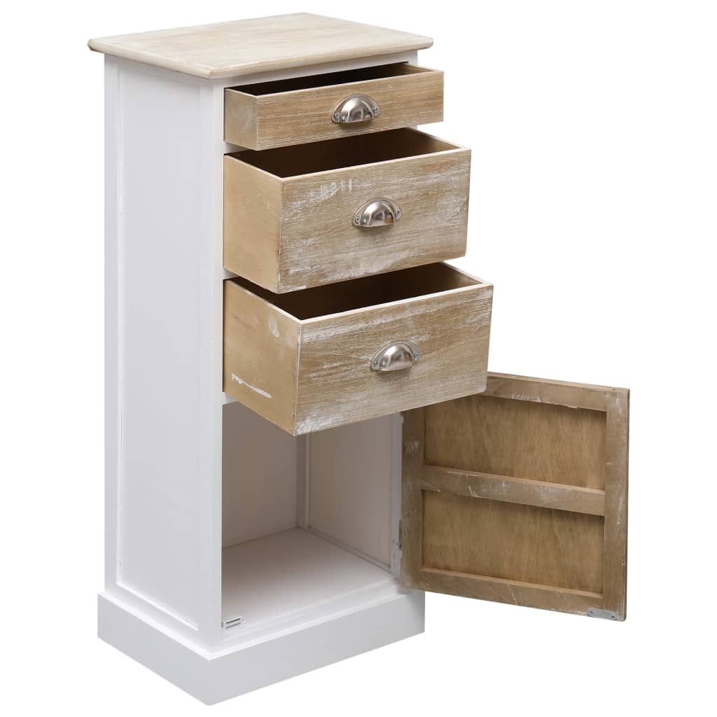 NNEVL Side Cabinet 38x28x86 cm Paulownia Wood