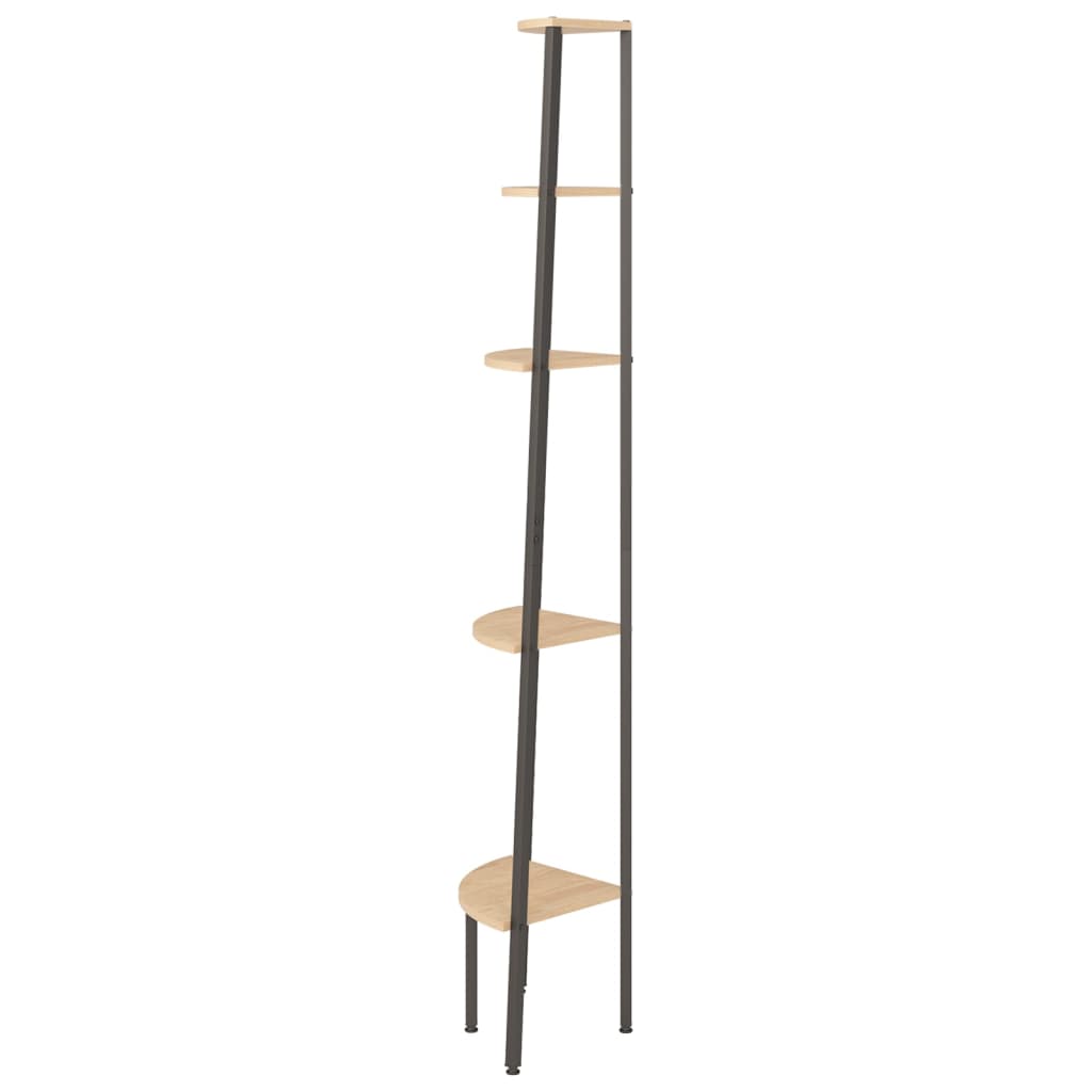 vidaXL 5-Tier Corner Shelf Storage Display Bookshelf for Home Living Room