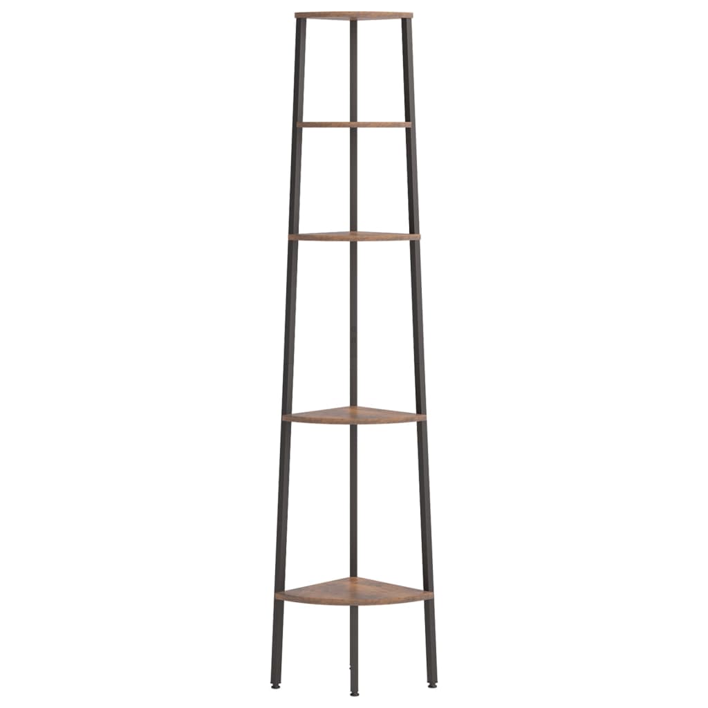 vidaXL 5-Tier Corner Shelf Storage Display Bookshelf for Home Living Room