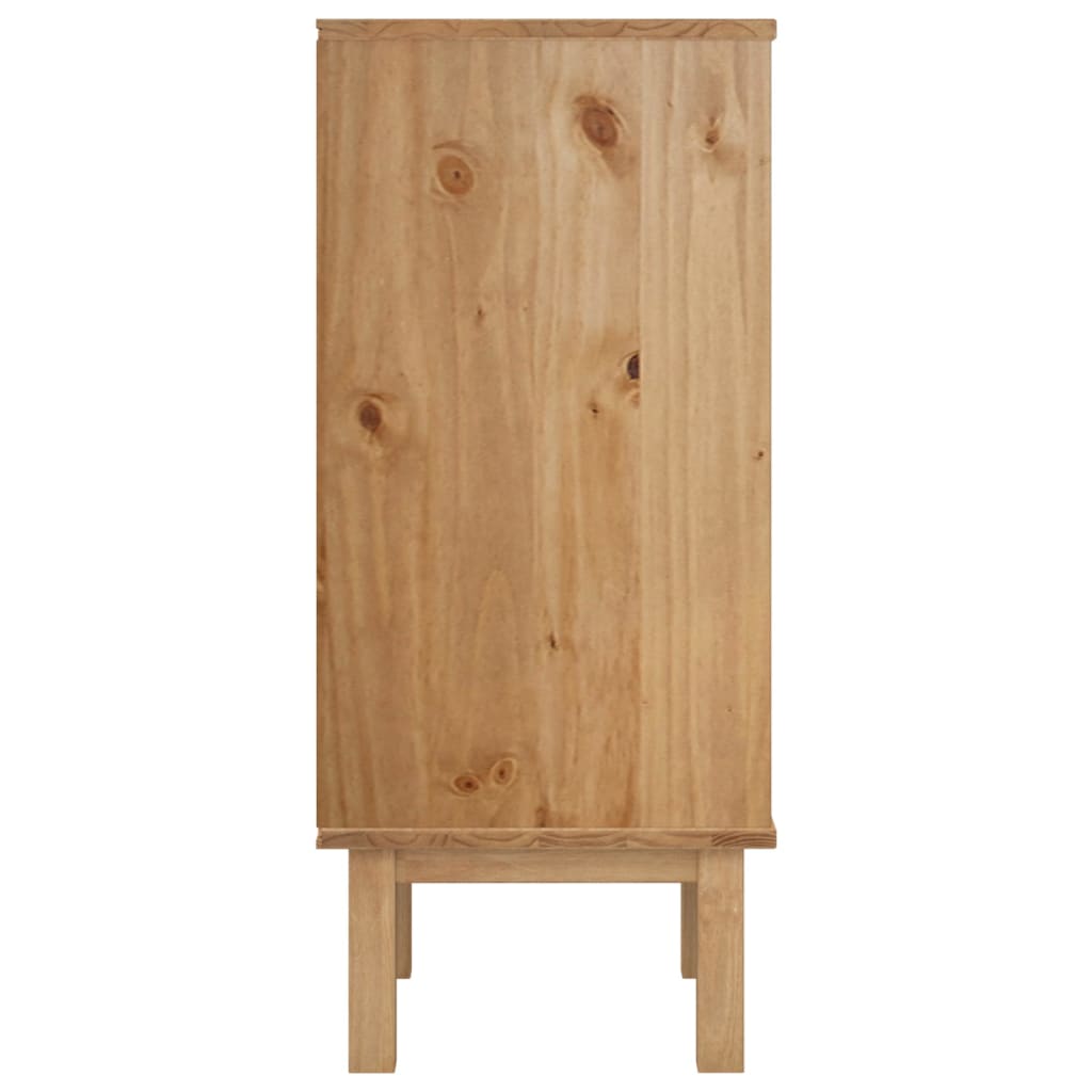 NNEVL Drawer Cabinet OTTA Brown&Grey 45x39x90cm Solid Wood Pine