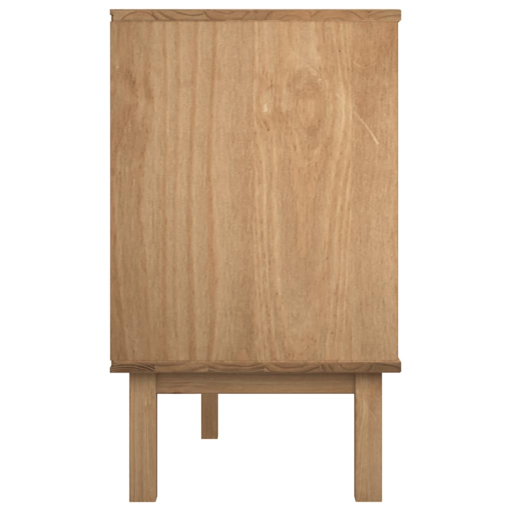NNEVL Drawer Cabinet OTTA Brown&White 111x43x73.5 cm Solid Wood Pine