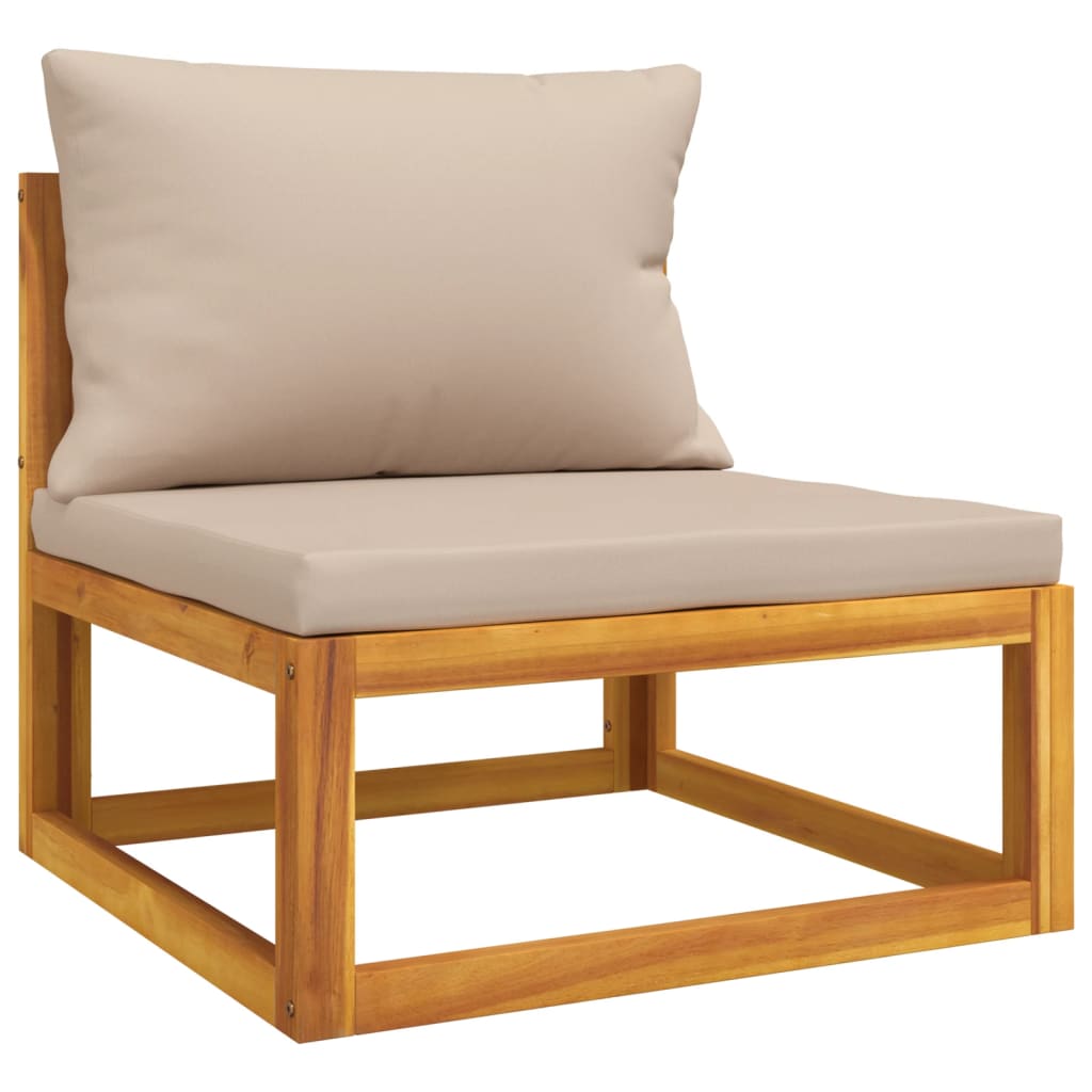 NNEVL 2 Piece Garden Sofa Set with Cushions Solid Wood Acacia