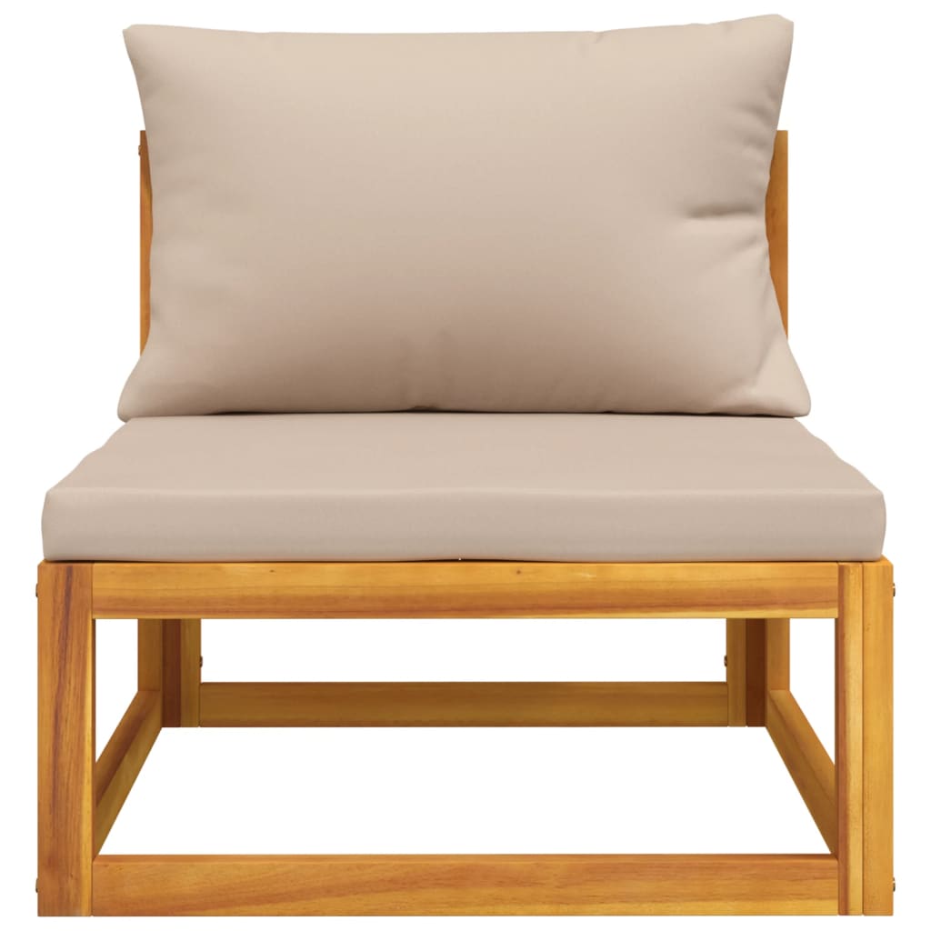 NNEVL 2 Piece Garden Sofa Set with Cushions Solid Wood Acacia