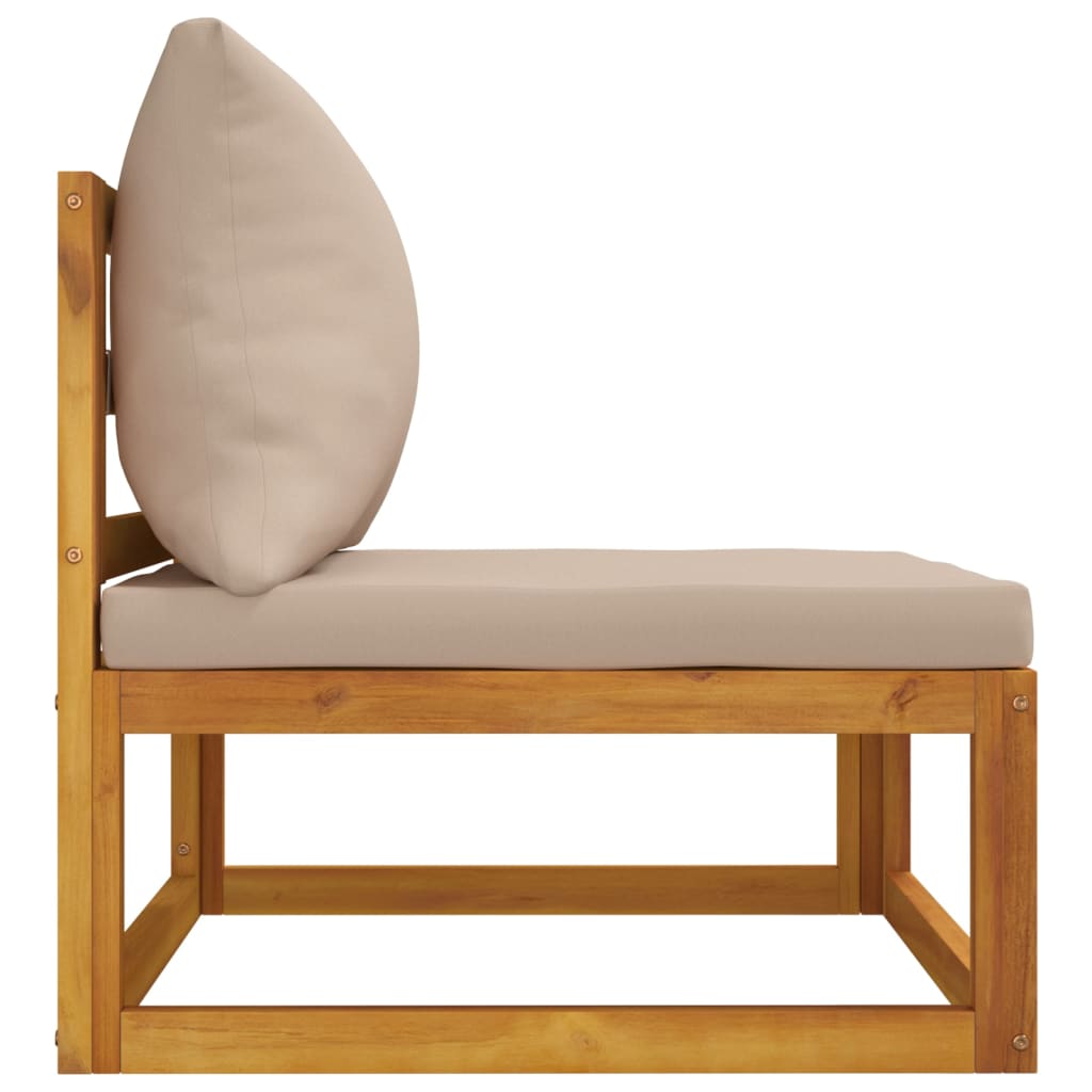 NNEVL 2 Piece Garden Sofa Set with Cushions Solid Wood Acacia