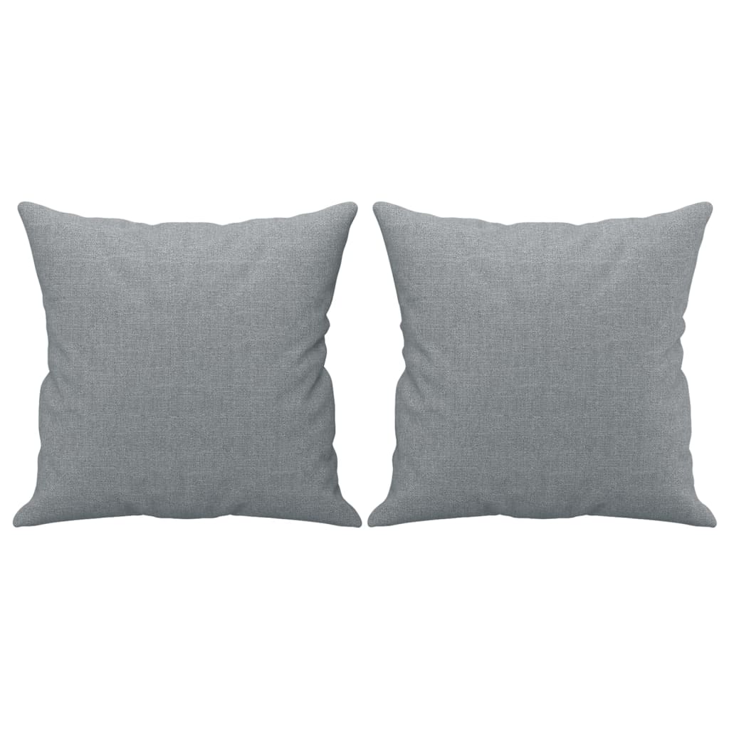 NNEVL 2-Seater Sofa with Throw Pillows Light Grey 120 cm Fabric