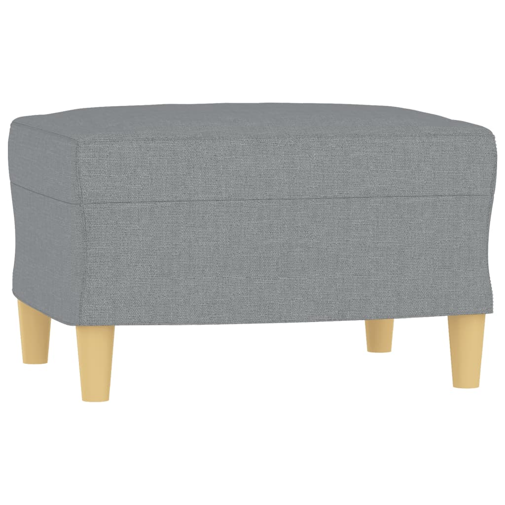 NNEVL Sofa Chair with Footstool Light Grey 60 cm Fabric