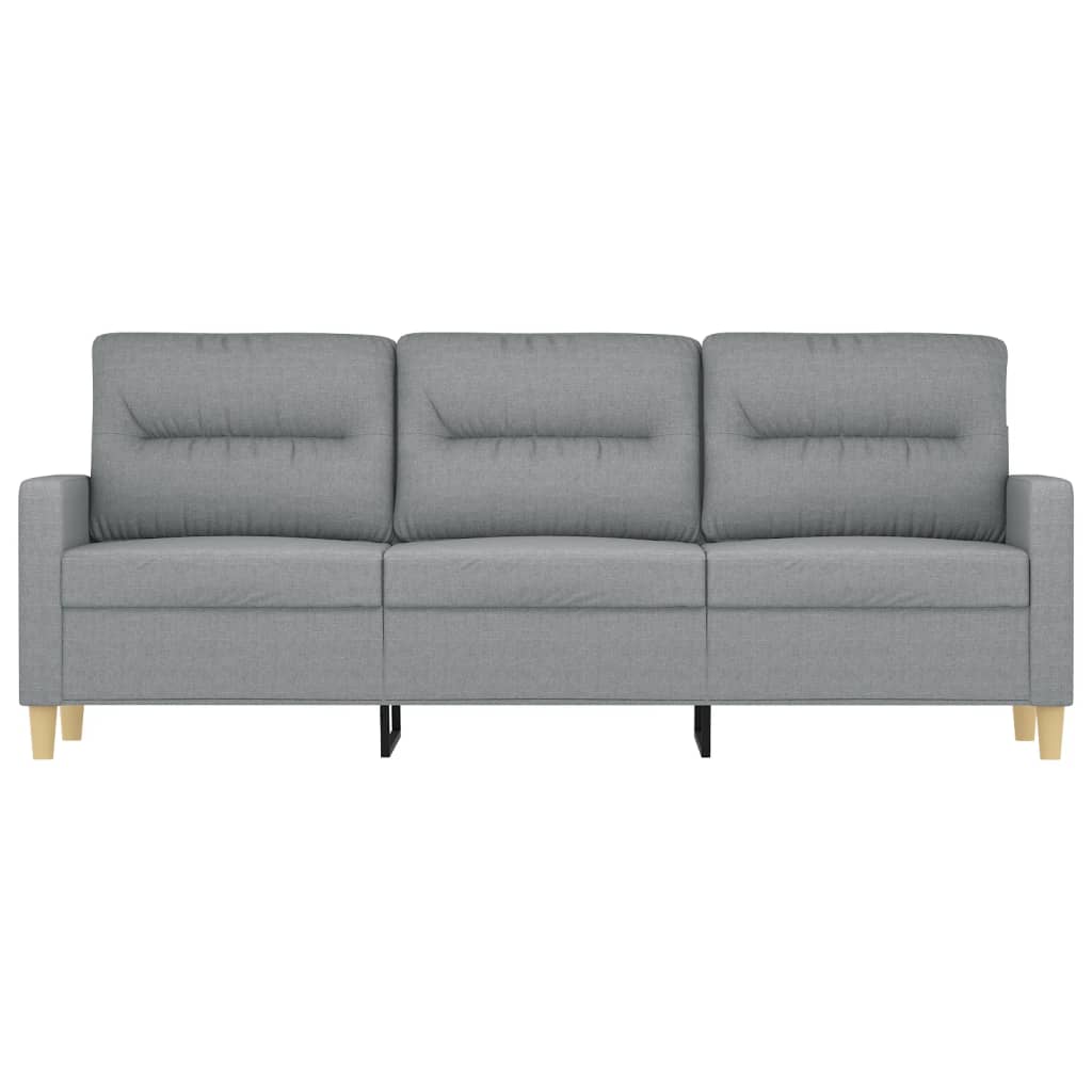NNEVL 3-Seater Sofa Light Grey 180 cm Fabric