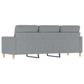 NNEVL 3-Seater Sofa Light Grey 180 cm Fabric