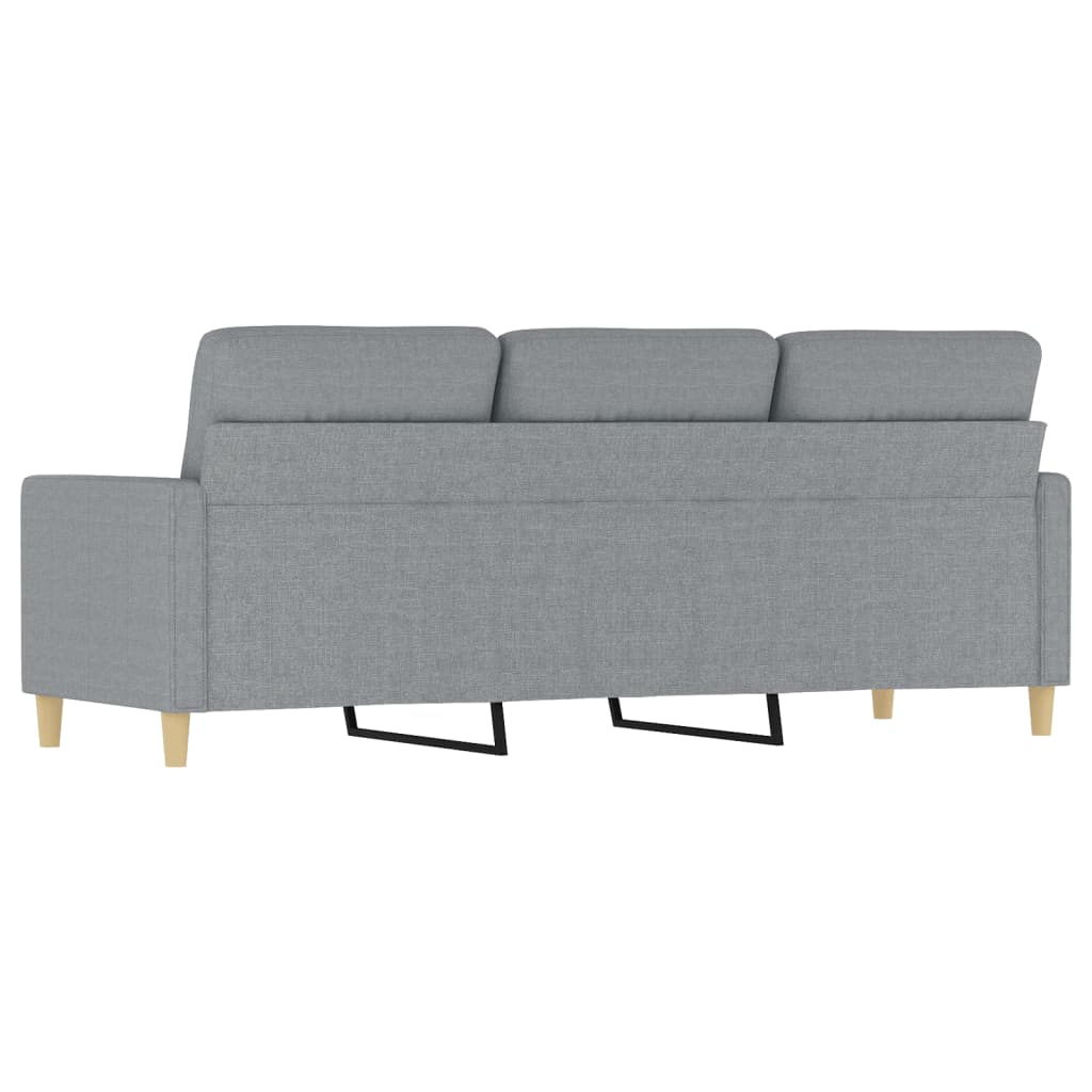 NNEVL 3-Seater Sofa Light Grey 180 cm Fabric