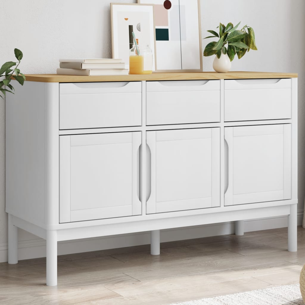 vidaXL Sideboard Storage Cabinet Home Living Room Furniture Solid Wood Pine