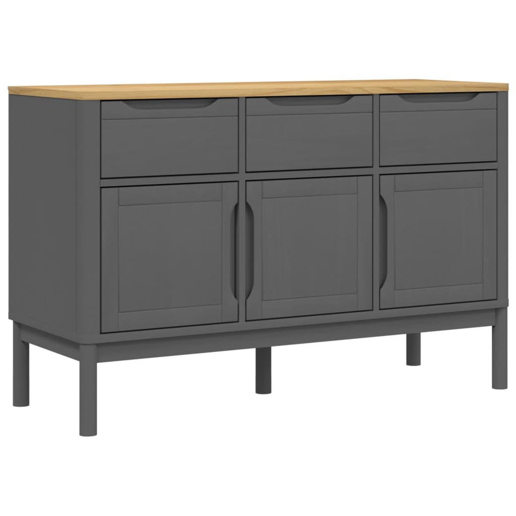 vidaXL Sideboard Storage Cabinet Home Living Room Furniture Solid Wood Pine