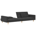 vidaXL 2-Seater Sofa Bed with Two Pillows Dark Gray Fabric