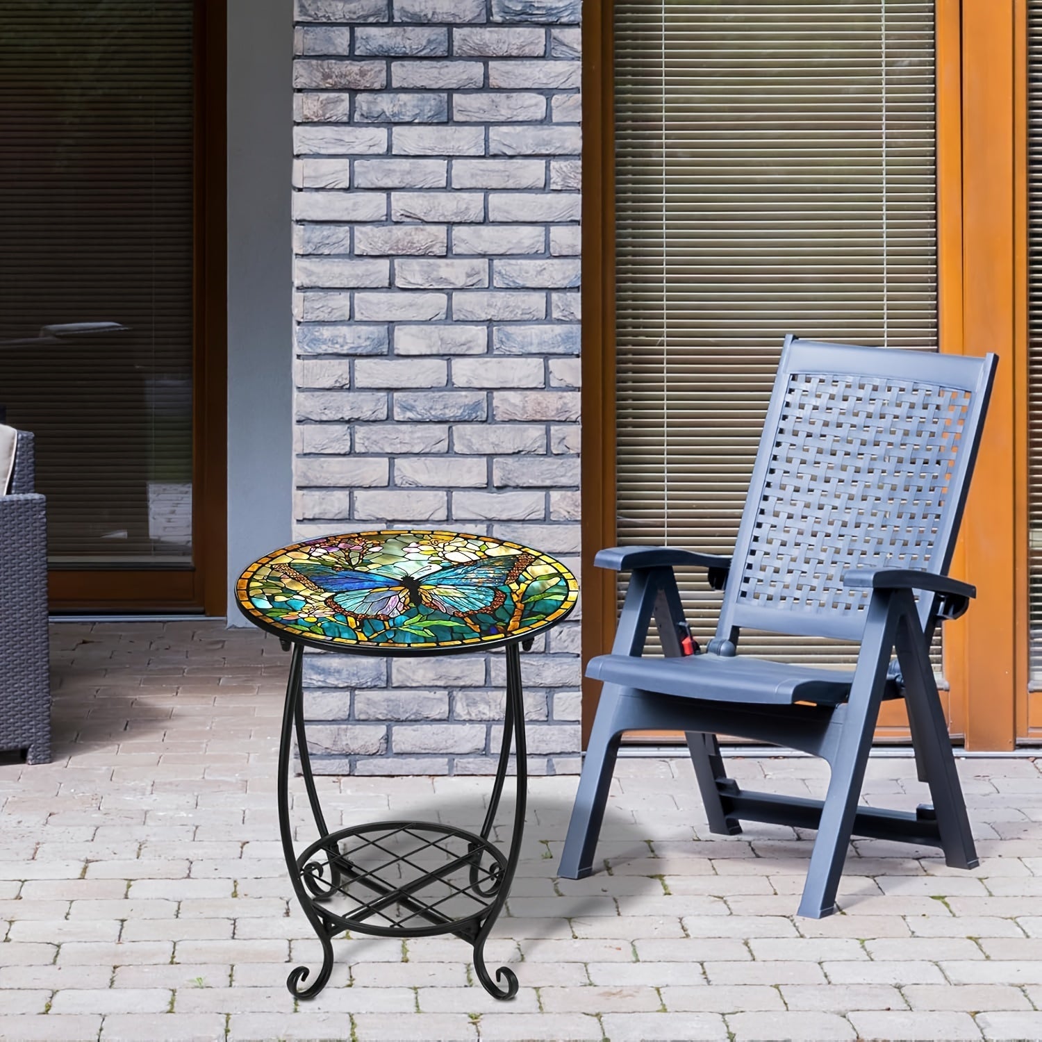 Metal Side Table Mosaic