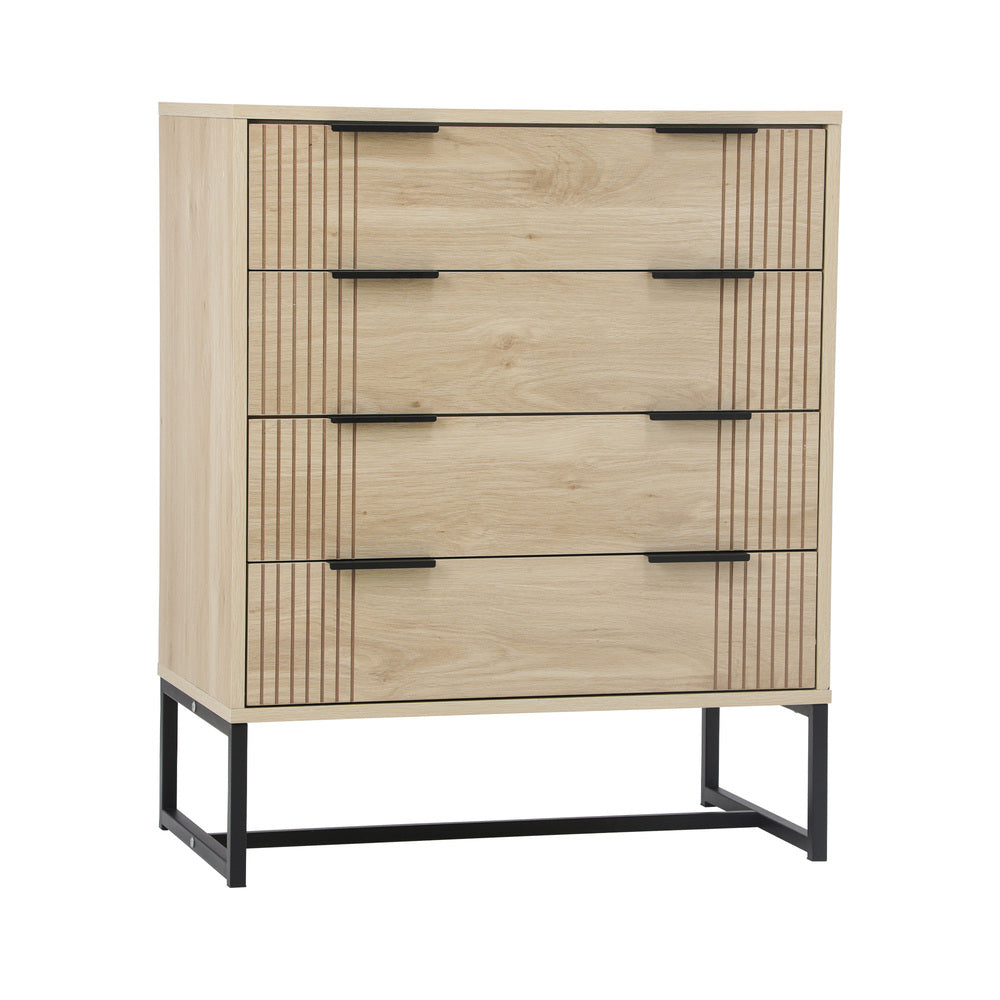 NNEED 4 Chest of Drawers Dresser Table Lowboy Natural