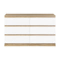 NNEED 6 Chest of Drawers Tallboy Cabinet Dresser Table Wooden White Furniture