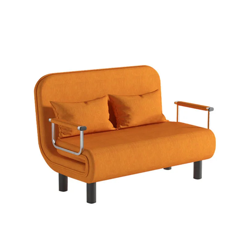 NNEOBA Orange Foldable Sofa Bed - Convertible Chair with Adjustable Height - Single Stool Design-0