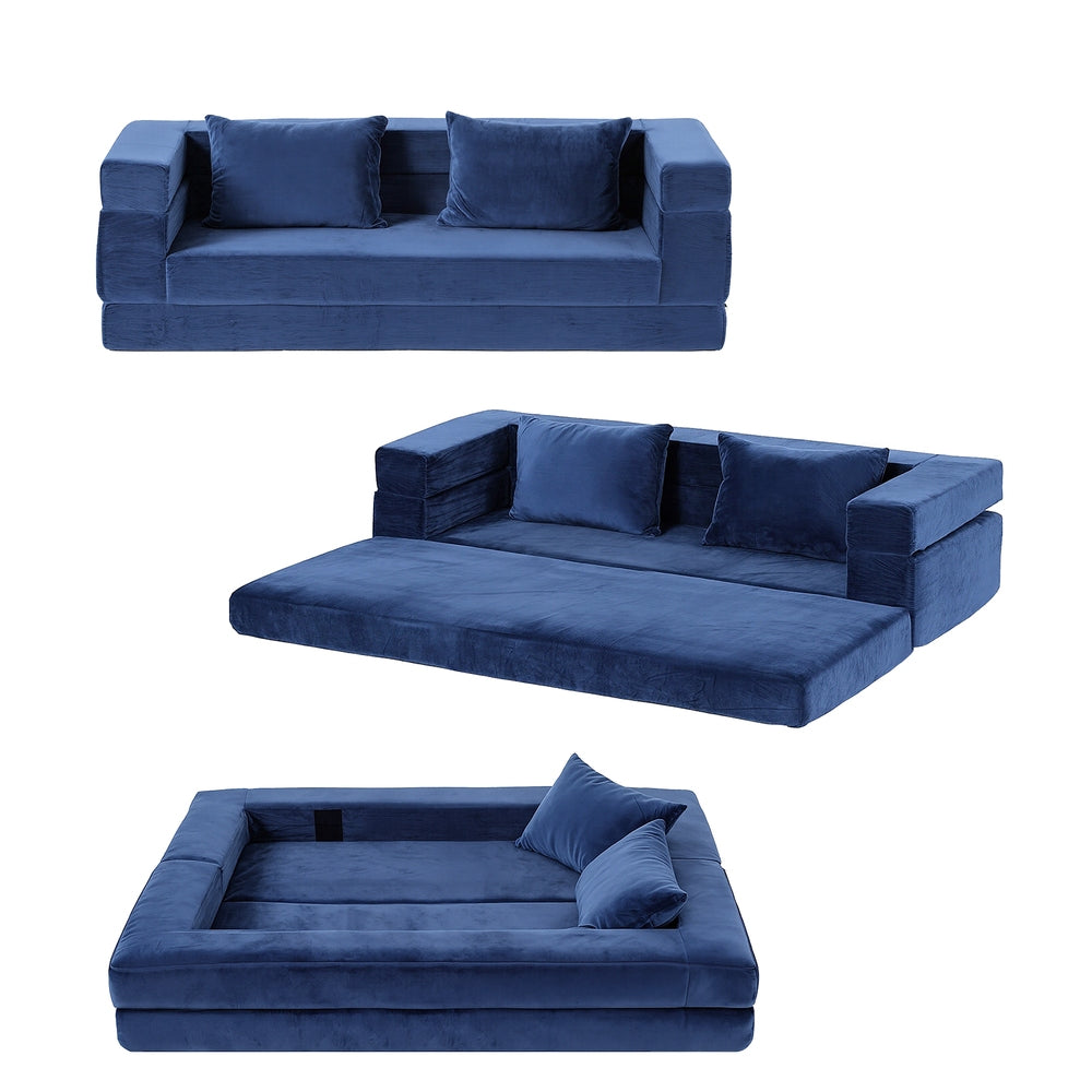 Artiss Convertible Folding Sofa Bed Pull Out Mattress Foldable Lounge Couch Chair-3
