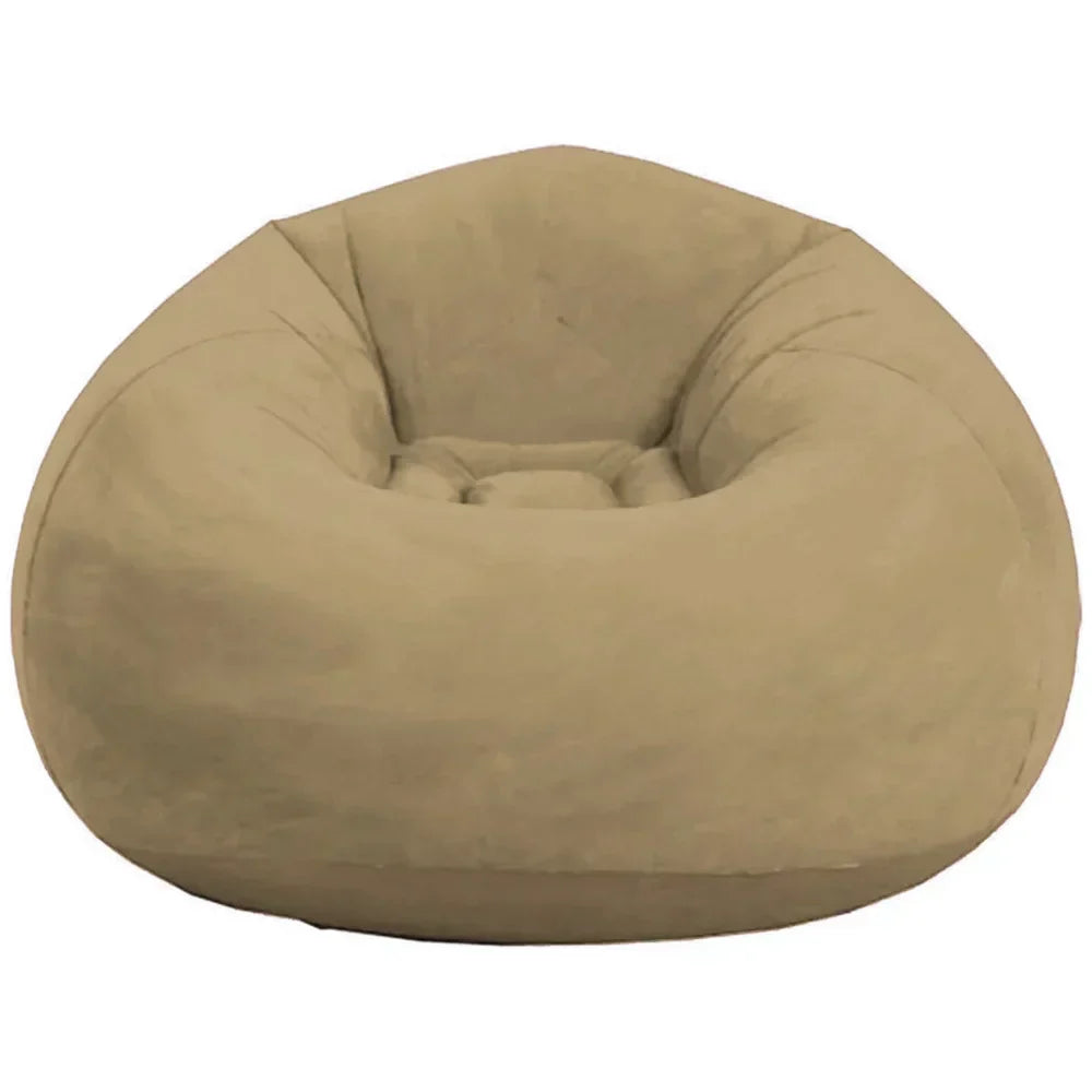 Khaki Inflatable Sofa - Portable Round Lazy Sofa Chair