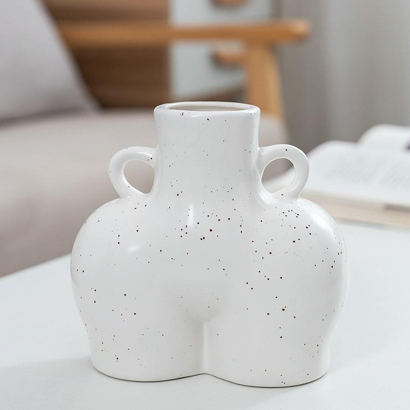 NNEIDS Small Macaron Ceramic Vase For Home Decor And Dried Flower Arrangements