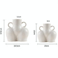 NNEIDS Small Khaki Ceramic Vase For Home Decor And Dried Flower Arrangements