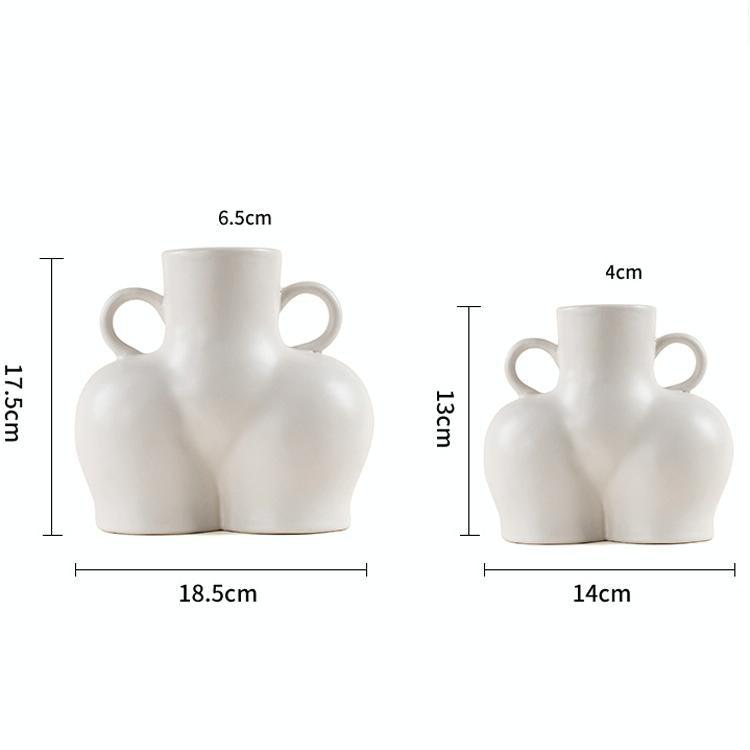 NNEIDS Small Khaki Ceramic Vase For Home Decor And Dried Flower Arrangements