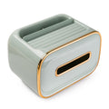 NNEDSZ Blue PET Luxury Tissue Box – Multifunctional Desktop Paper Towel Organizer for Home and Living Room