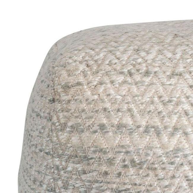 Canvello Home Galaxy Silk and Wool Chevron Pouf