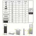 Multifunctional Free-Standing Coat and Shoe Rack Organizer with Storage Shelves and Hooks