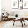 Retro Wooden 3-Layer Bedside Storage Rack Table