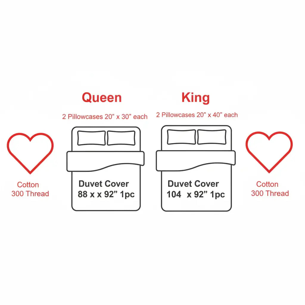 4 Piece Bed Set for Home, Soft and Breathable Duvet sets