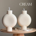 Sculptural Soy Pillar Candle: Minimalist Home Decor