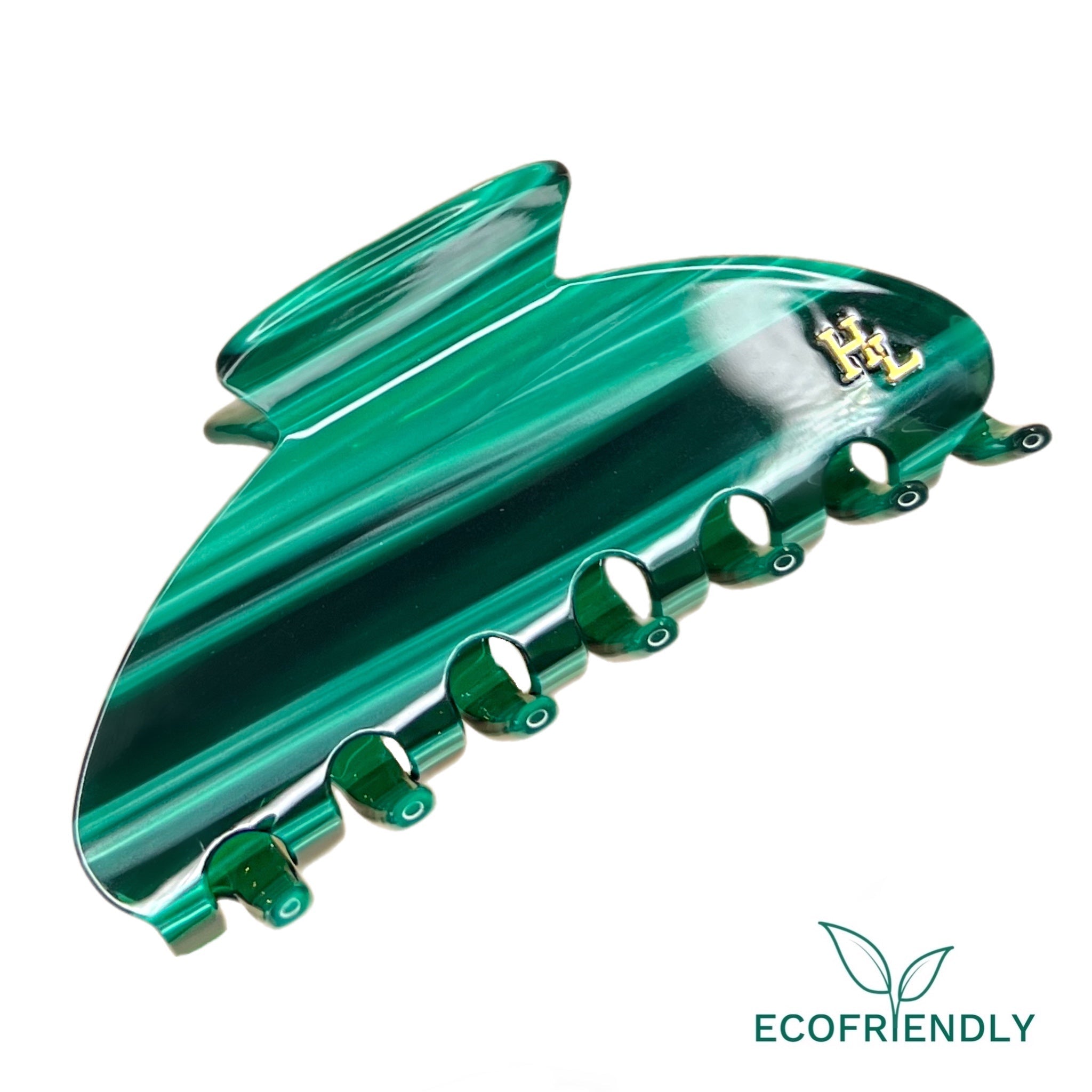 Ecofriendly Acetate Round Claw - Emerald-0