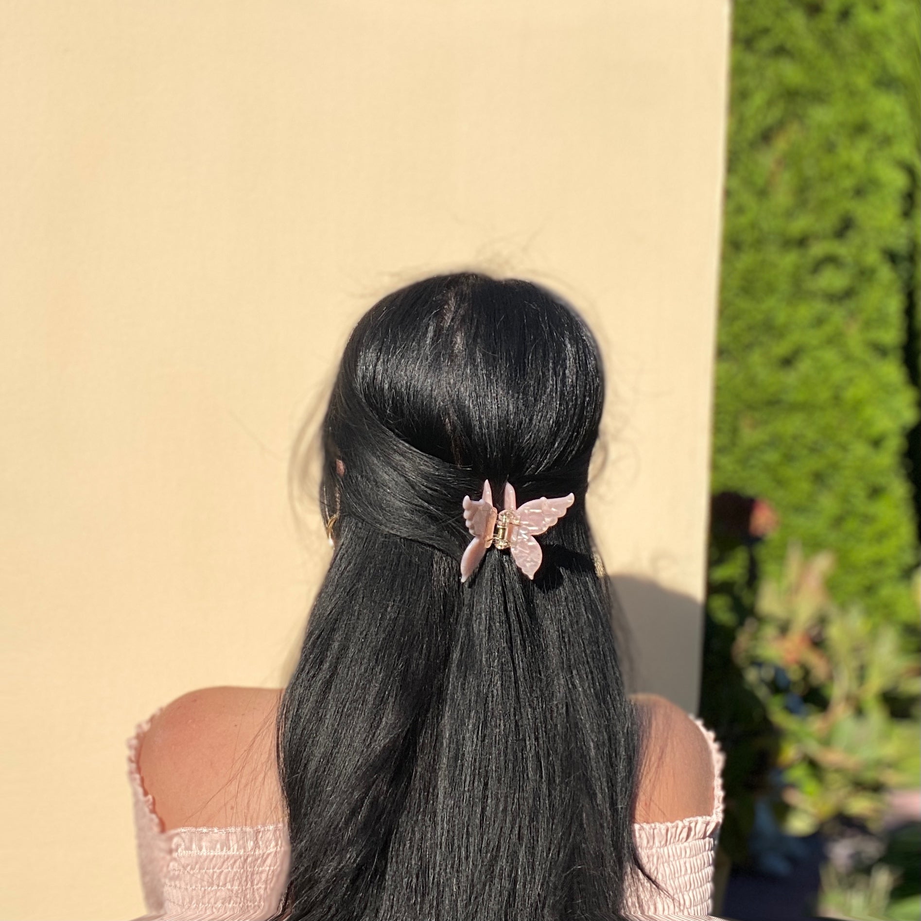 Ecofriendly Acetate Butterfly Claw - Sugar Pink-3