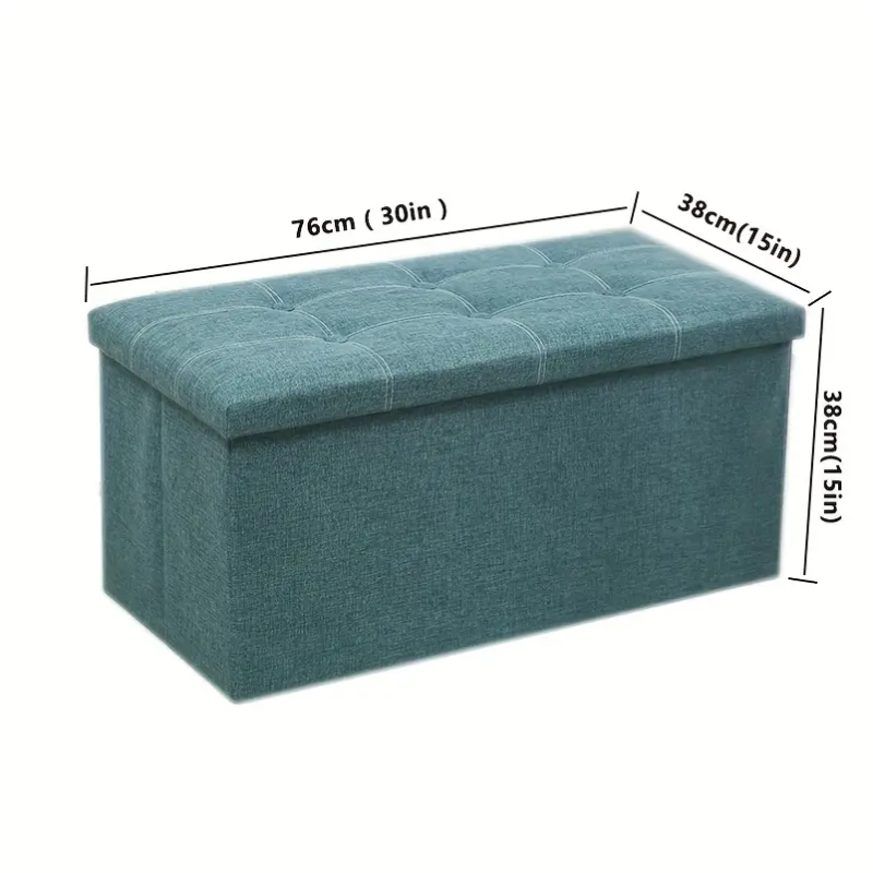 Linen Foldable Storage Stool Chair Box
