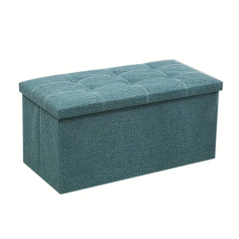Linen Foldable Storage Stool Chair Box