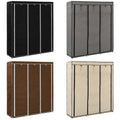 vidaXL Clothing Rack Storage Wardrobe Closet with Compartments and Rods Fabric